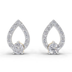 0.64 Carat Aurora Pear Studs Earrings 14K