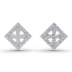1.06 Carat Hexa Halo Studs Earrings 14K - Rose Gold