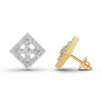 1.06 Carat Hexa Halo Studs Earrings 14K