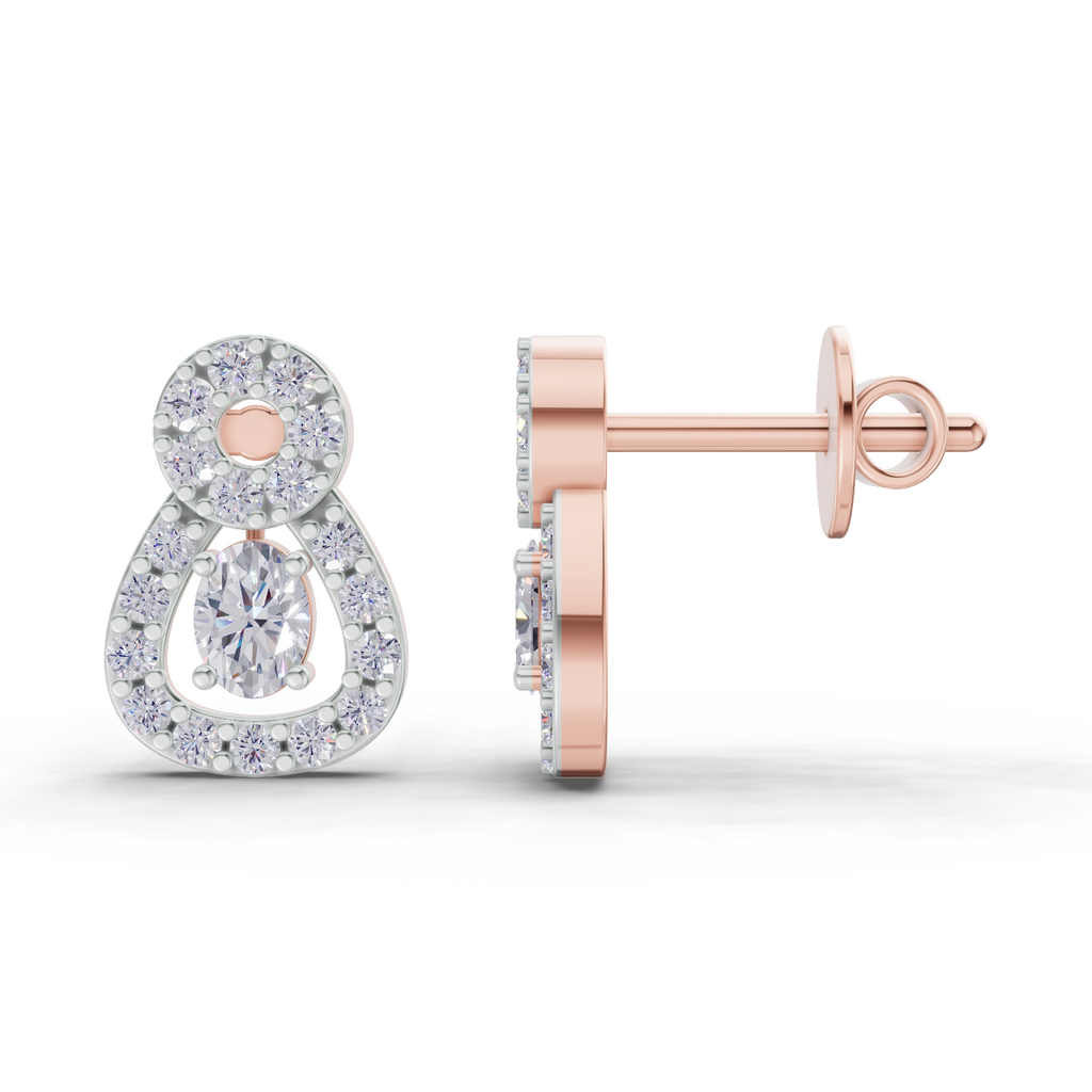 0.55 Carat Eterna Pear Glow Earrings 14K - Rose Gold