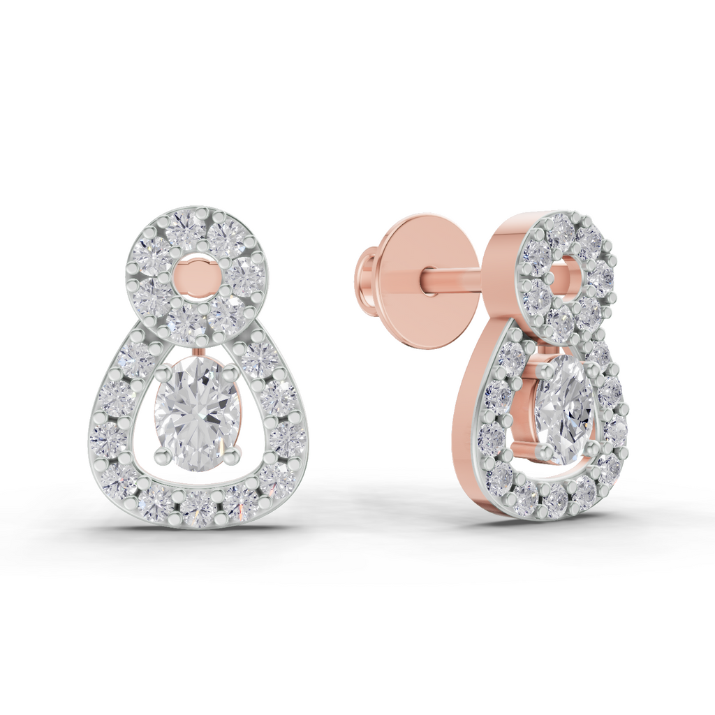 0.55 Carat Eterna Pear Glow Earrings 14K - Rose Gold