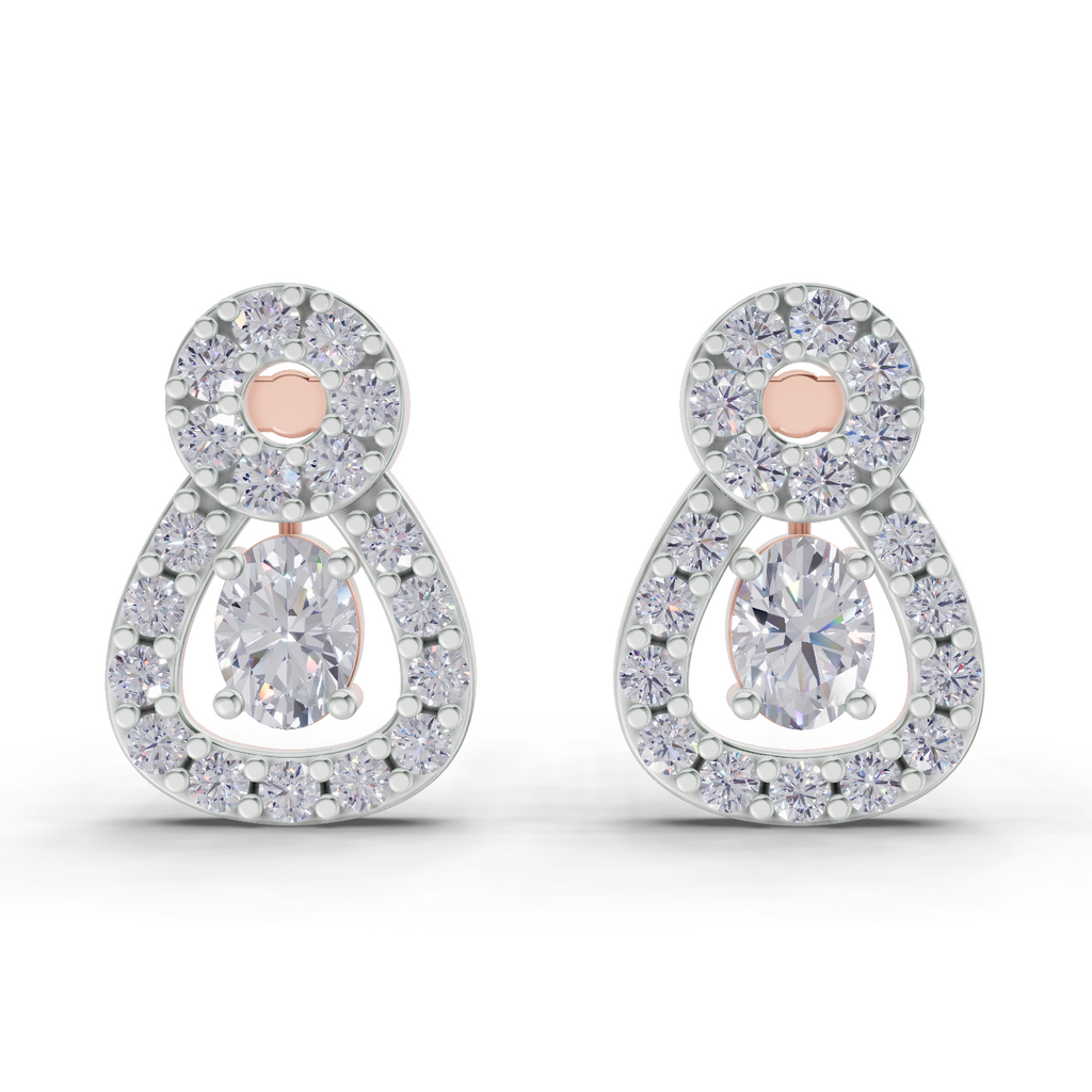 0.55 Carat Eterna Pear Glow Earrings 14K - Rose Gold