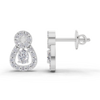 0.55 Carat Eterna Pear Glow Earrings 14K - White Gold