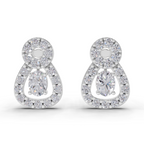 0.55 Carat Eterna Pear Glow Earrings 14K - White Gold