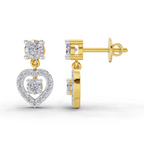 1.02 Carat Eternal Heart Drops Earrings 14K