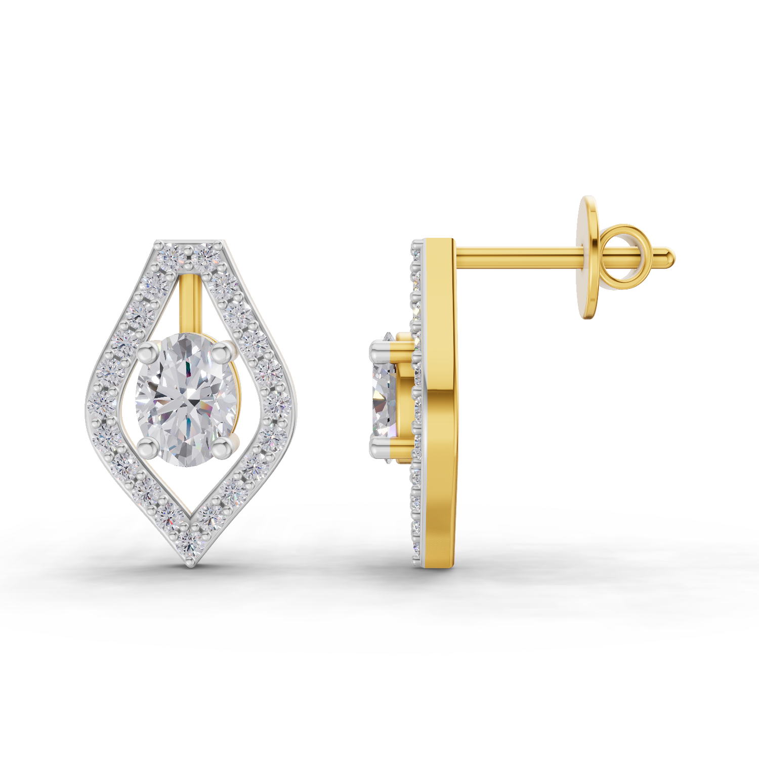 1.22 Carat Imperial Marquise Studs Earrings 14K