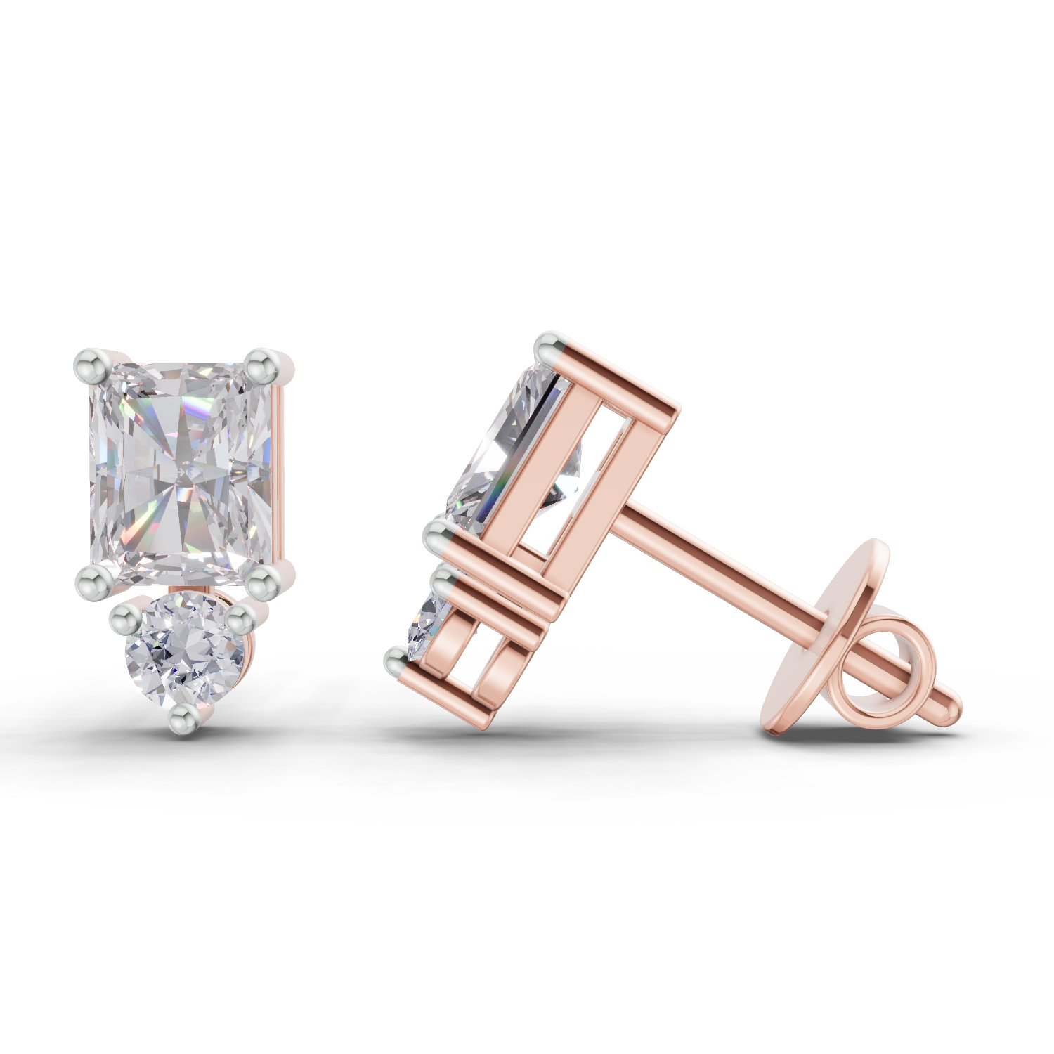 1.14 Carat Promise Drop Studs Earrings 14K - Rose Gold