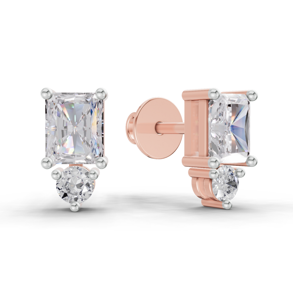 1.14 Carat Promise Drop Studs Earrings 14K - Rose Gold