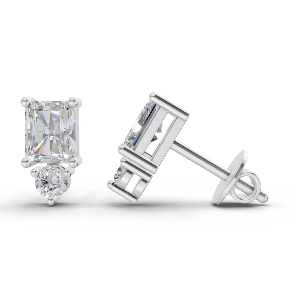 1.14 Carat Promise Drop Studs Earrings 14K - White Gold