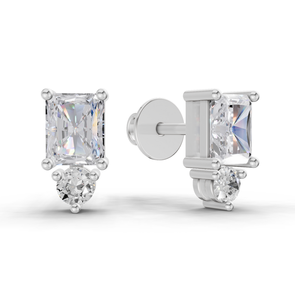 1.14 Carat Promise Drop Studs Earrings 14K - White Gold