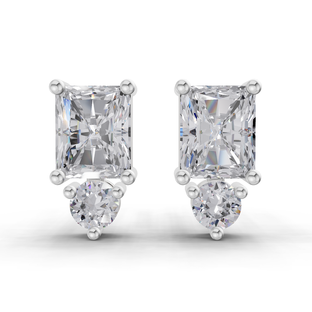 1.14 Carat Promise Drop Studs Earrings 14K - White Gold