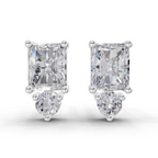 1.14 Carat Promise Drop Studs Earrings 14K - White Gold