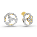 1.62 Carat Vortex Floral Studs Earrings 14K