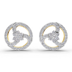 1.62 Carat Vortex Floral Studs Earrings 14K