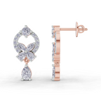 1.41 Carat Heavenly Flora Teardrops Earrings 14K - Rose Gold