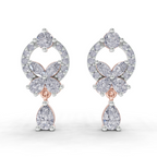 1.41 Carat Heavenly Flora Teardrops Earrings 14K - Rose Gold