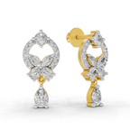 1.41 Carat Heavenly Flora Teardrops Earrings 14K