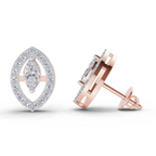 0.89 Carat Marquise Aura Studs Earrings 14K - Rose Gold