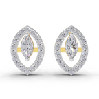 0.89 Carat Marquise Aura Studs Earrings 14K