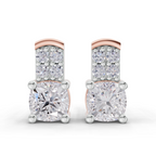 1.1 Carat Celeste Solitaire Stud Earrings 14K - Rose Gold