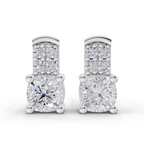 1.1 Carat Celeste Solitaire Stud Earrings 14K - White Gold