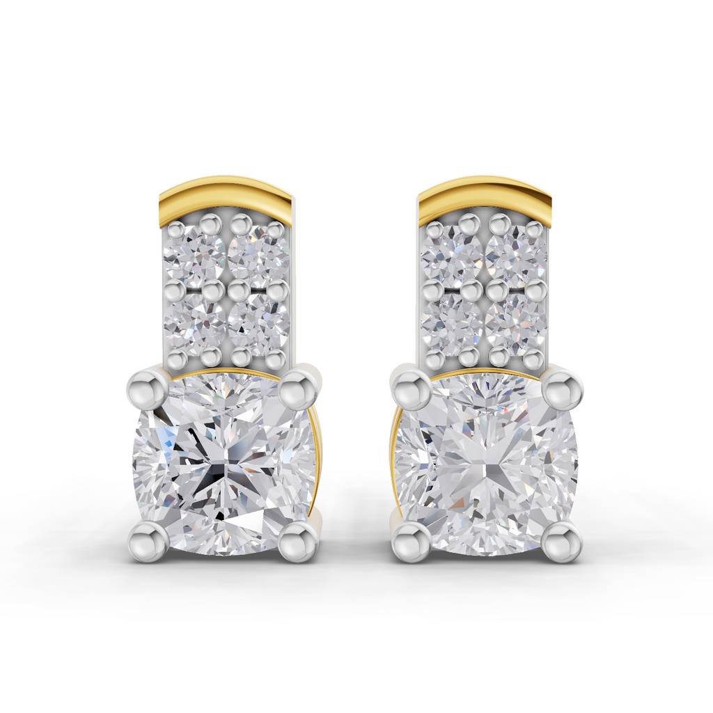 1.1 Carat Celeste Solitaire Stud Earrings 14K