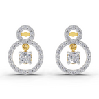1.36 Carat Eternal Halo Drops Earrings 14K