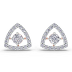 1.2 Carat Triane Diamond Studs Earrings 14K - Rose Gold