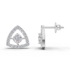 1.2 Carat Triane Diamond Studs Earrings 14K - White Gold