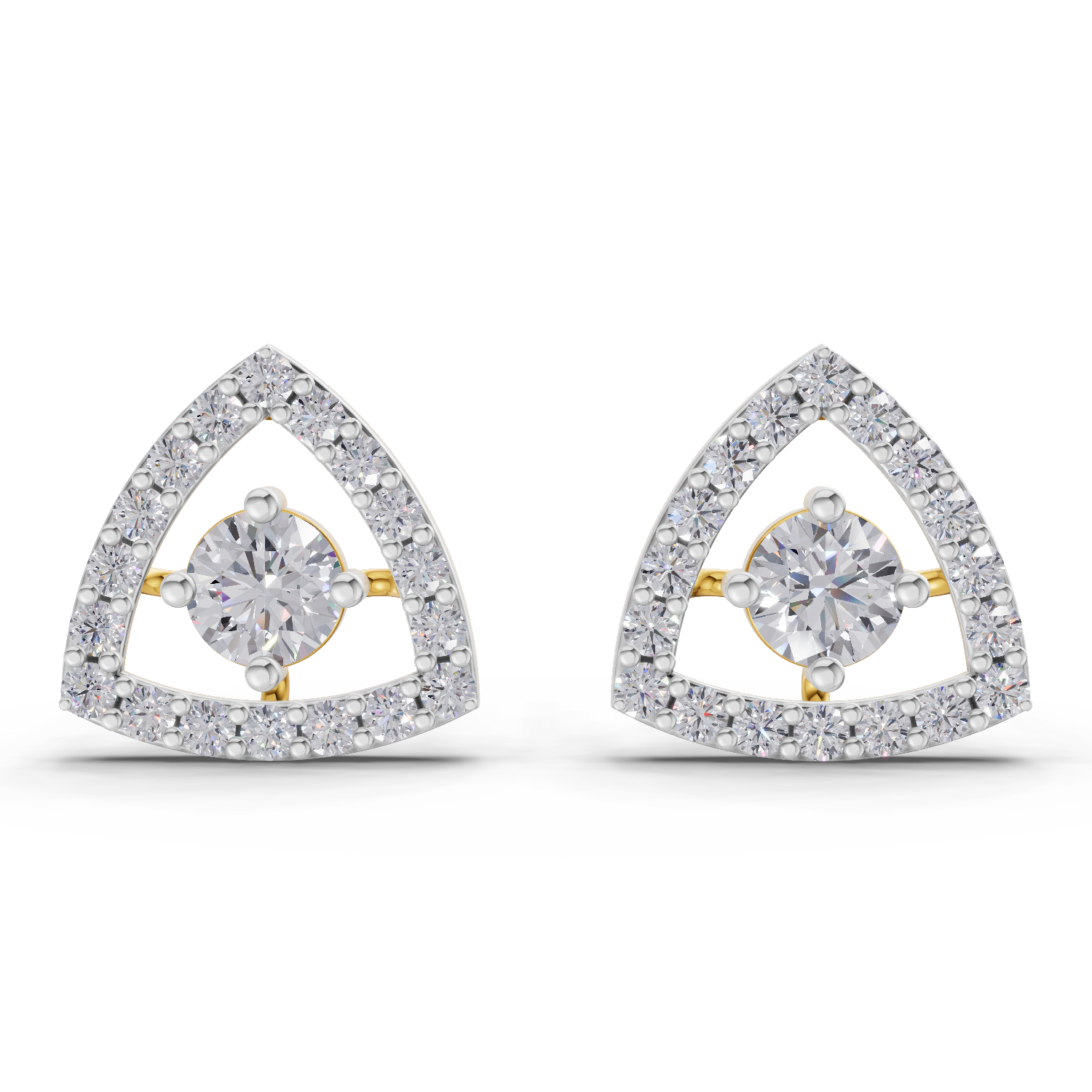 1.2 Carat Triane Diamond Studs Earrings 14K