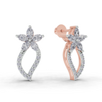 1.64 Carat Twist Bloom Earrings 14K - Rose Gold