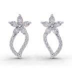 1.64 Carat Twist Bloom Earrings 14K - Rose Gold