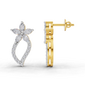 1.64 Carat Twist Bloom Earrings 14K