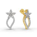 1.64 Carat Twist Bloom Earrings 14K