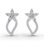 1.64 Carat Twist Bloom Earrings 14K