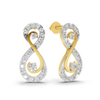 0.63 Carat Infinity Studs Diamond Earrings 14K