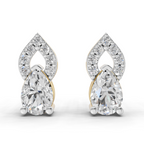1.17 Carat Sparkleaf Pear Studs Earrings 14K