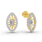 0.91 Carat Marquise Halo Grace Earrings 14K