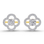 1.28 Carat Celestia Quatrefoil Studs Earrings 14K