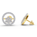0.99 Carat HaloFlora Studs Earrings 14K