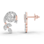 1.08 Carat Flora Spiral Earrings 14K - Rose Gold