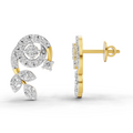 1.08 Carat Flora Spiral Earrings 14K