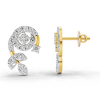 1.08 Carat Flora Spiral Earrings 14K