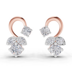 0.98 Carat Marquise Cut Simulated Earrings 14K - Rose Gold