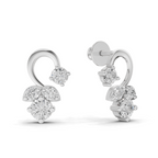 0.98 Carat Marquise Cut Simulated Earrings 14K - White Gold