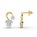 0.98 Carat Marquise Cut Simulated Earrings 14K