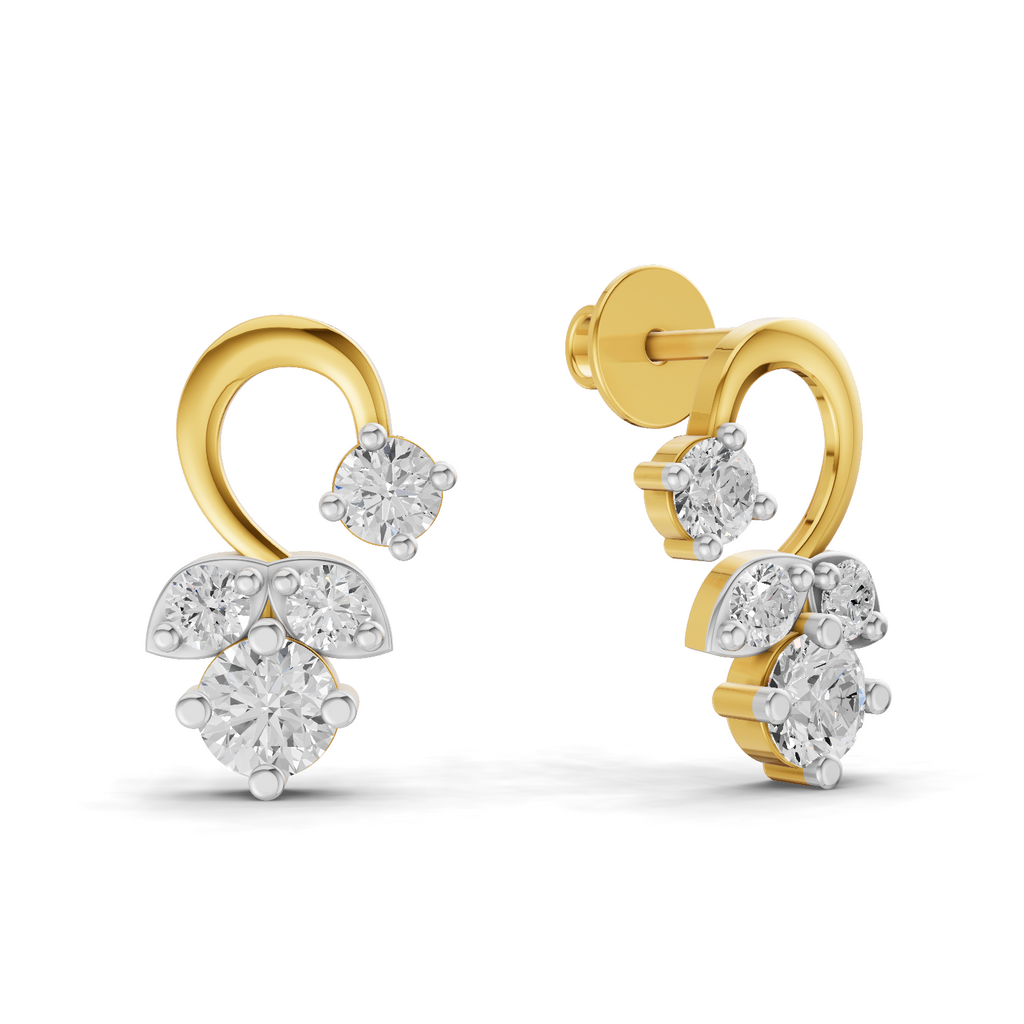 0.98 Carat Marquise Cut Simulated Earrings 14K