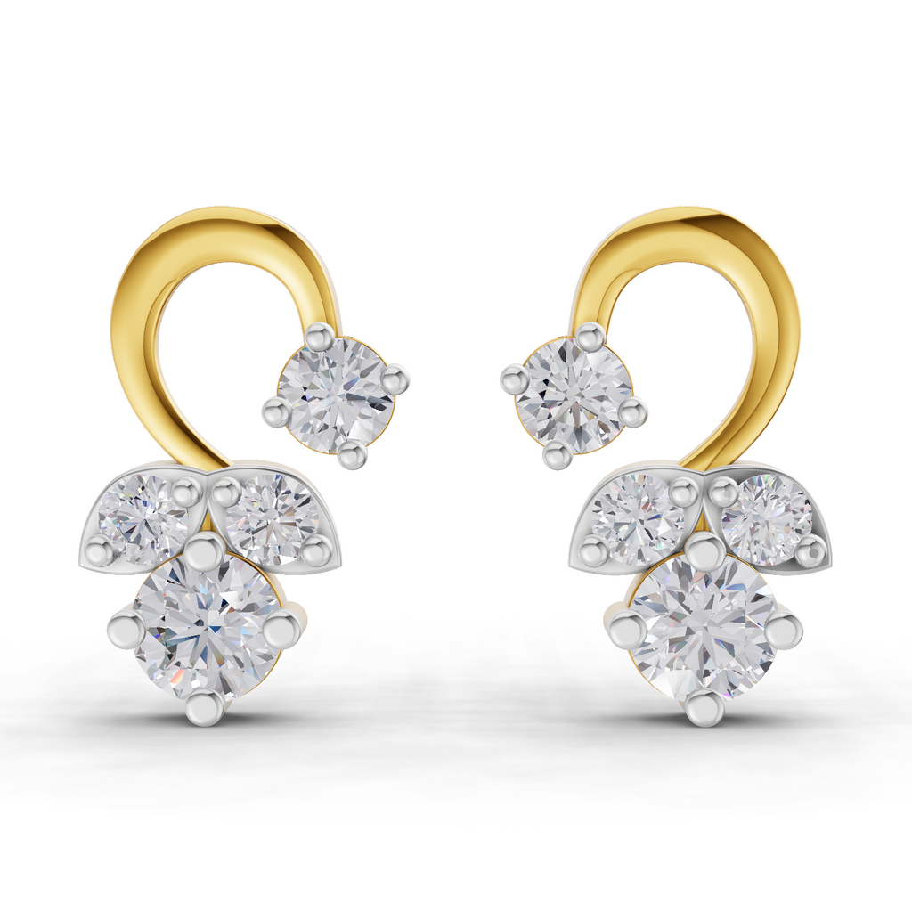 0.98 Carat Marquise Cut Simulated Earrings 14K