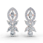 1.62 Carat Marquise And Pear Shape Diamond Earrings 14K - Rose Gold