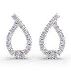 0.75 Carat Pear Stud Earrings 14K - Rose Gold